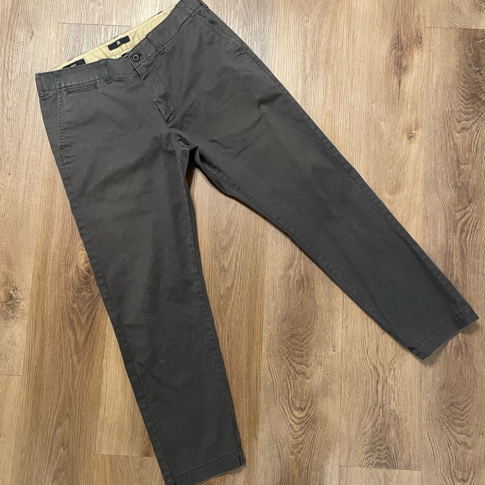 Slim Fit Dark Gray Chinos 34x30